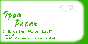 izso peter business card